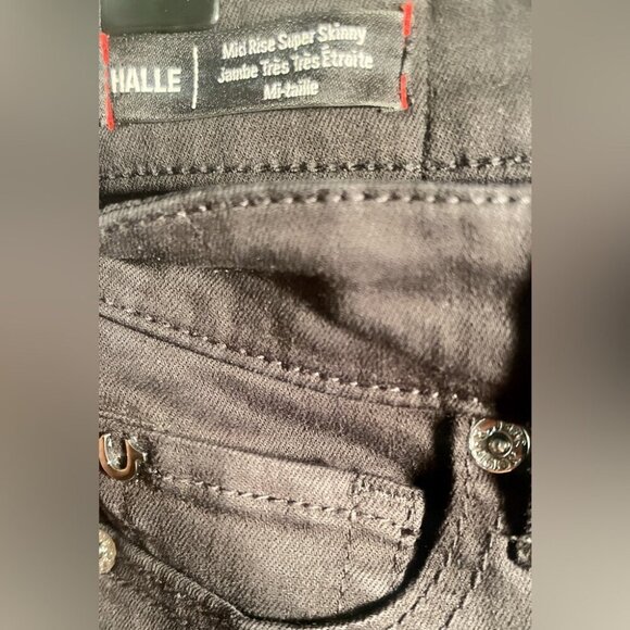 True Religion Halle mid-rise stretch distressed Super Skinny Jeans -Black 25 - Picture 4 of 5